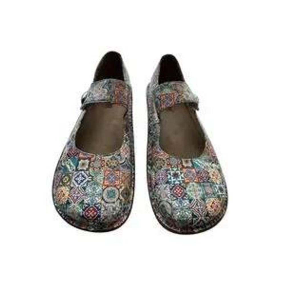 Alegria Paloma Mary Jane Womens EU 38 US 8.5 Multicolor Leather Clogs